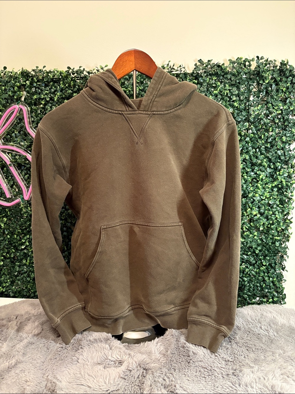 lululemon athletica Olive Green Hooded Sweatshirt